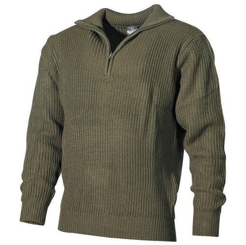 Bundeswehr Marine Pullover Troyer, mit Reißverschluss BW Strickpullover S - 3XL - Bild 3 von 4