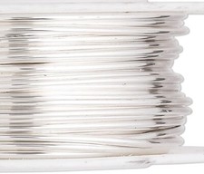 Argentium Sterling Silver 19 Gauge Half Hard Round Wrapping Wire 5 Feet
