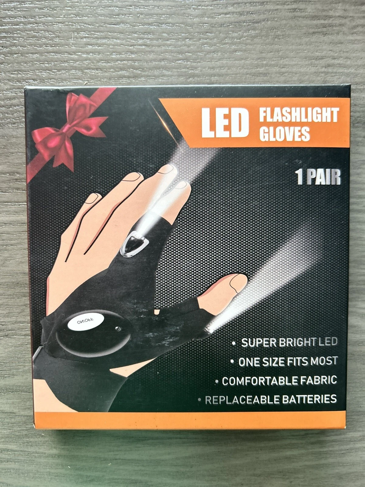 MOIPEJO LED Flashlight Gloves, Gifts for Men Him Dad Boyfriend, Cool Gadget Hand