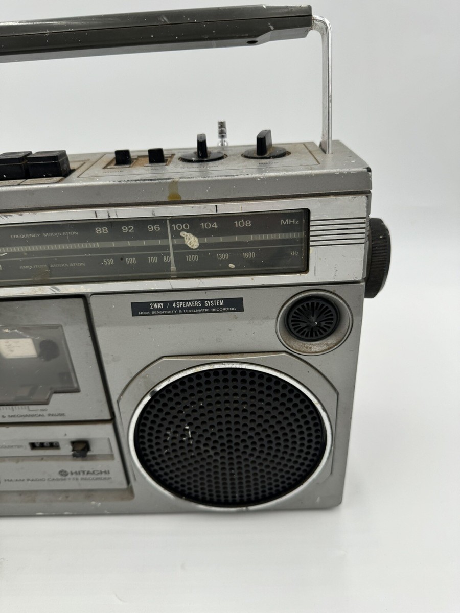 Vintage Hitachi Ghetto Blaster TRK-7500H Cassette Player Recorder