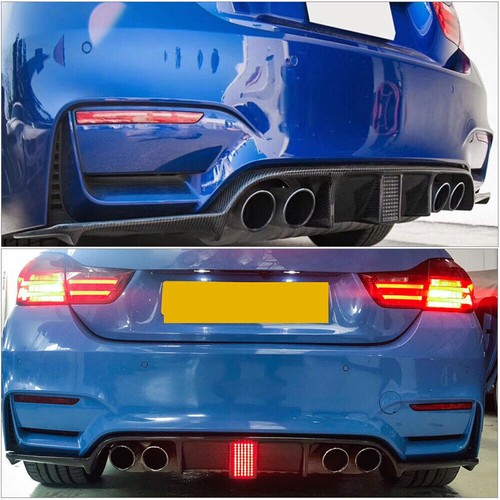 Carbon Fiber Rear Diffuser Lip W/ Light For 2015~2020 2019 BMW M3 M4 F80 F82 F83 - Picture 3 of 13