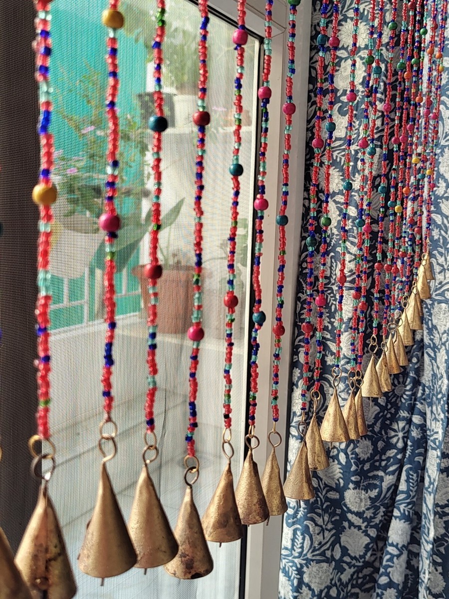 Handmade Beaded Doorway Curtain Door Bead Hippie Boho Colourful