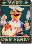 Retro Funny Swedish Chef Metal Tin Sign Vert Der Ferk Poster Vintage Metal Plaqu