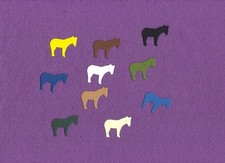 ANIMALS ZEBRA HORSE zoo die cuts scrapbook cards