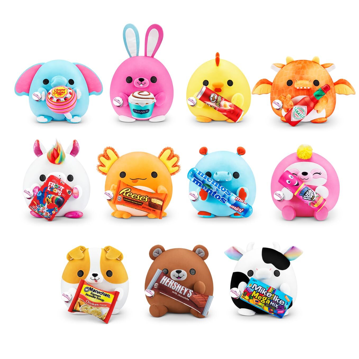 ZURU Snackles Mentos Hippo 14" Plush – Ultra Soft & Collectible Toy