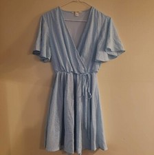 Blue Polka Dot A Line Dress By Miami Small