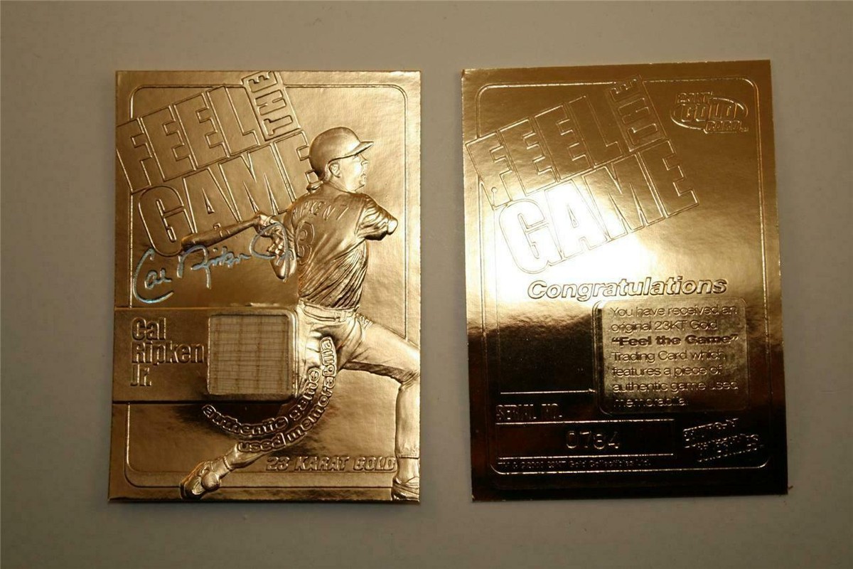 CAL RIPKEN JR. AUTOGRAPHED LIMITED EDITION 23KT GOLD CARD! GAME