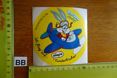 Alter Aufkleber Kinderbücher EHAPA TM Warner Bros. 1990 TINY TOON Abenteuer (C)