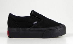 girls black slip on vans