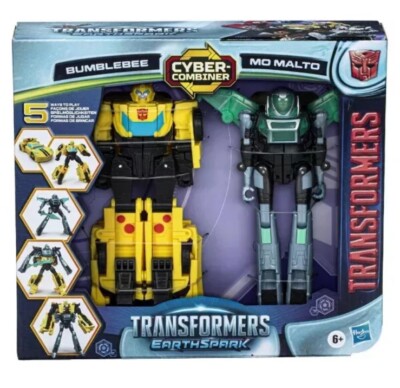 Transformers EarthSpark Bumblebee and Mo Malto Cyber-Combiner Action Figures NEW