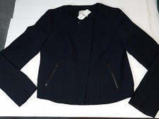 Ann Taylor LOFT Black Full Zip Blazer 2 Zip Pockets Women's Size 2 NWT MSRP 98