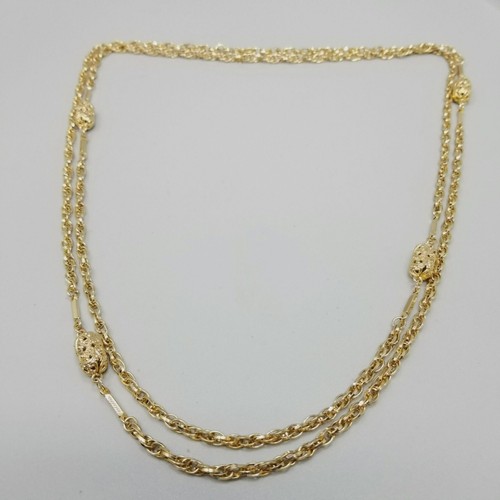 Vintage Sarah Coventry Long Gold Tone Chain Necklace 51 Inches Opera Flapper - Picture 8 of 9