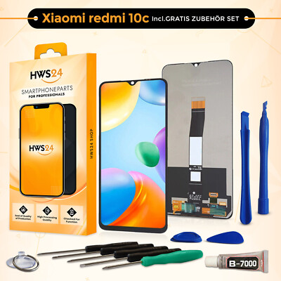 Display für Xiaomi redmi 10 c 220333QAG Full HD Bildschirm Touch Screen Schwarz
