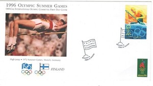 1996 Olympic Summer Games FINLAND First Day Cover FREE US SHIPPING