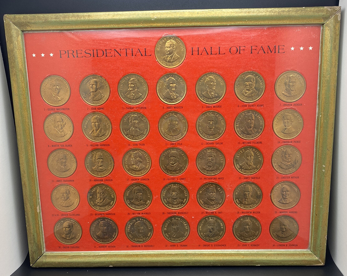 Vintage 1968 Solid Bronze Collector's Set of Franklin Mint