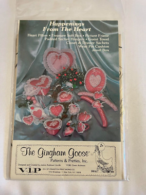 Happenings From the Heart Pattern by the Gingham Goose (Pillow/Box/Frame/Hanger)