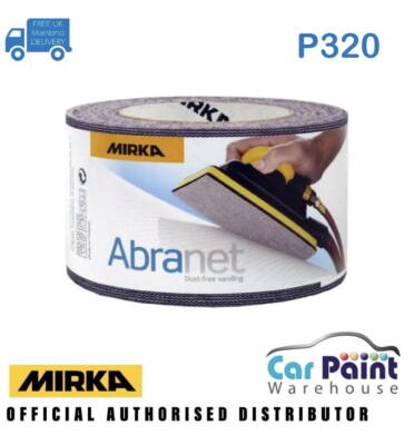 Mirka Abranet P320 Schleifrolle Schleifpapier - 75 mm x 10 m H&L für Block
