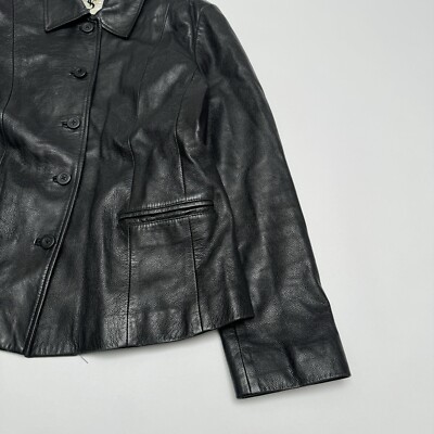 ジャケット・アウター archive wool blouson leather jacket y2k Vintage GAP 90s Leather Jacket Men's XL Black Moto Full Zip