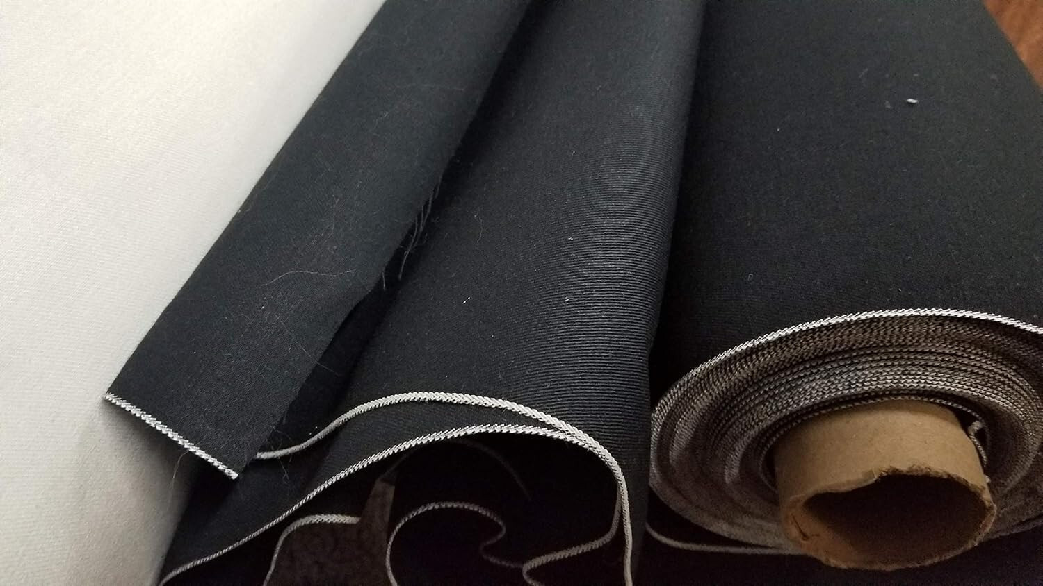 Jett Black Cotton dinem Japanese Selvedge Denim, Fabric by The Yard eBay