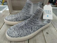 Time And Tru Womens Grey Casual Shoes With Memory Foam Sz 8