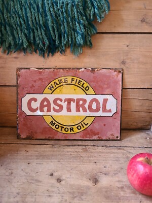 Wakefield Castrol Motor Oil Enamel Advertising Sign | eBay UK