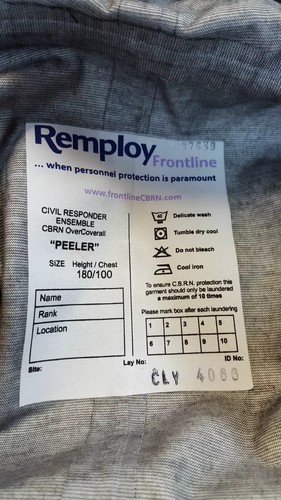 Black Survival Suit Waterproof Gore-tex Chem Coverall CBRN SAS Remploy Ex-Police - Picture 2 of 9