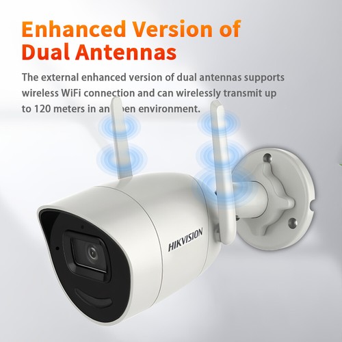 Hikvision DS-2CV2041G2-IDW 4MP Outdoor Audio Bullet IP WiFi Camera DS-1280ZJ-XS - Picture 3 of 17