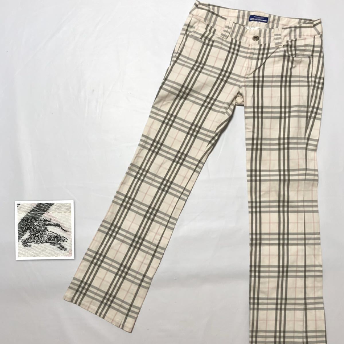 Burberry Blue Label Authentic Women Cotton Pants Nova Check Burberry Blue Label Authentic Women Cotton Pants Nova Check