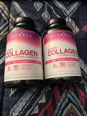 X2 NEOCELL SUPER COLLAGEN VITAMIN C BIOTIN DIETARY SUPPLEMENT 3G 270 TABLETS