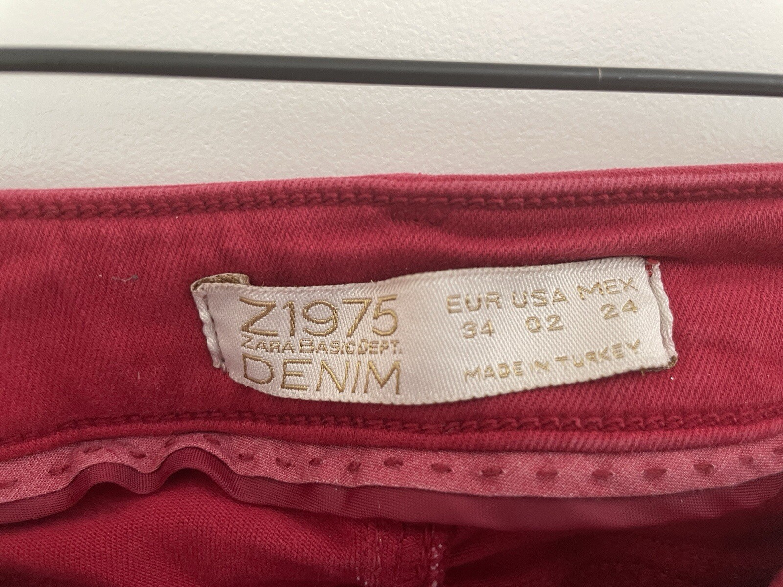 Zara Basic Dept Denim Women's Solid Red Cotton Bl… - image 2