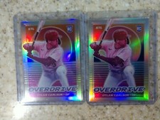 Lot (2) Dylan Carlson 2021 Panini Overdrive Holo Prizm Rookie RC #21 Cardinals