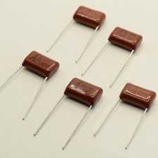 Cinnamon Drop .1uF Polypropylene Film Capacitors Set of 5