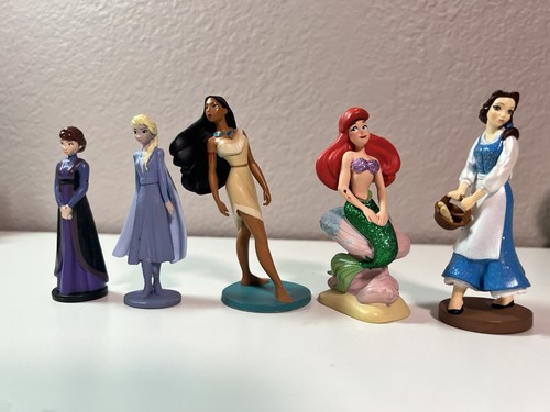 Lot Of 5 Mini PVC Disney Princess Figurines Cake topper toys 3” Tall - Picture 1 of 6