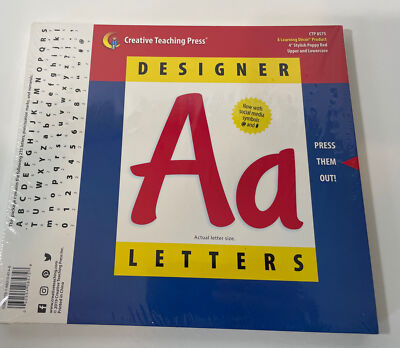 Alphabet Letters Creative Teaching Press Red 4'' Designer 235ct Classroom Crafts