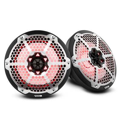 DS18 HYDRO NXL-8M/BK 8'' 2-Way Marine Water Resistant Speakers w/ Integrated RGB