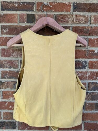 Vintage Double R L Ralph Lauren Brown Leather Buffalo Nickel Button Vest Size M - Picture 8 of 12