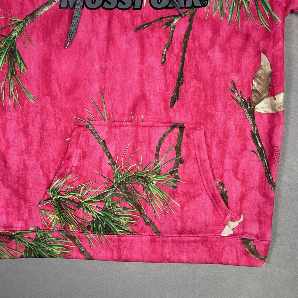 Sudadera con Capucha Mossy Oak Mujer Pequeña Rosa Camuflada Pullover Suéter Deportivo Ropa Activa Foto 3 de 4