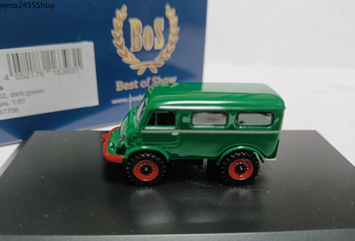 BOS 1/87 Resin car model Mercedes Benz Unimog 402 green - Picture 2 of 5