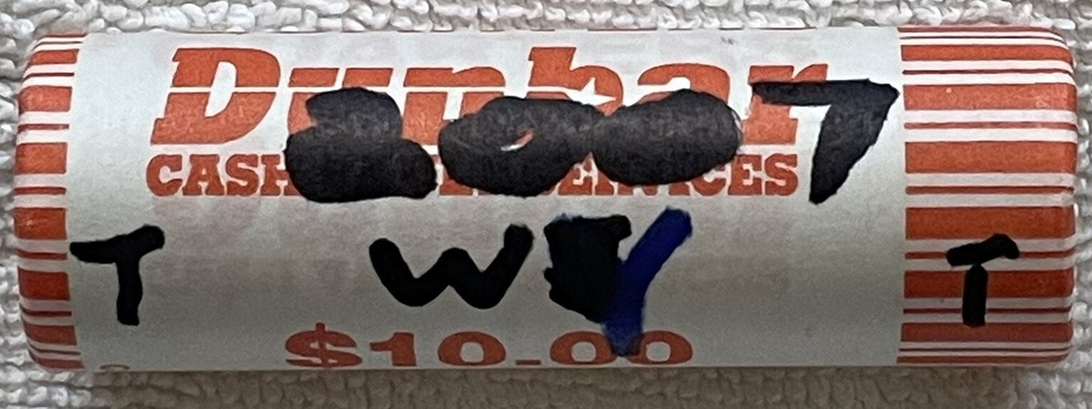 2007 D Wyoming State Quarter Uncirculated, Unopened Bank Roll (40