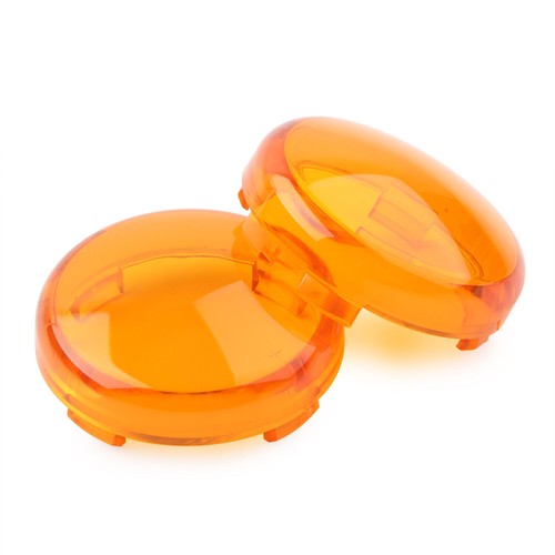 For Harley Touring Softail Dyna 2x Turn Signal Lens Light Cover Guard Amber - Picture 4 of 5