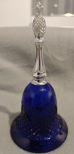 VINTAGE AVON Elegance Blue Glass Bell 1970s eau de cologne 120ml