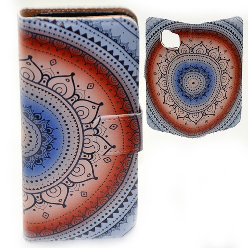 For Nokia Series - Mandala Theme Print Theme Wallet Mobile Phone Case Cover #2 - Picture 5 of 13