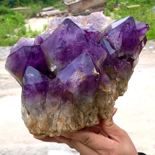 11.88LB Natural Amethyst geode quartz cluster crystal specimen Healing - Afbeelding 15 van 19