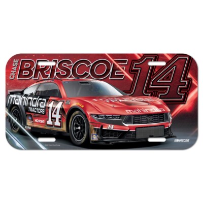 Chase Briscoe 2024 Wincraft #14 Mahindra Tractors Poly License Plate