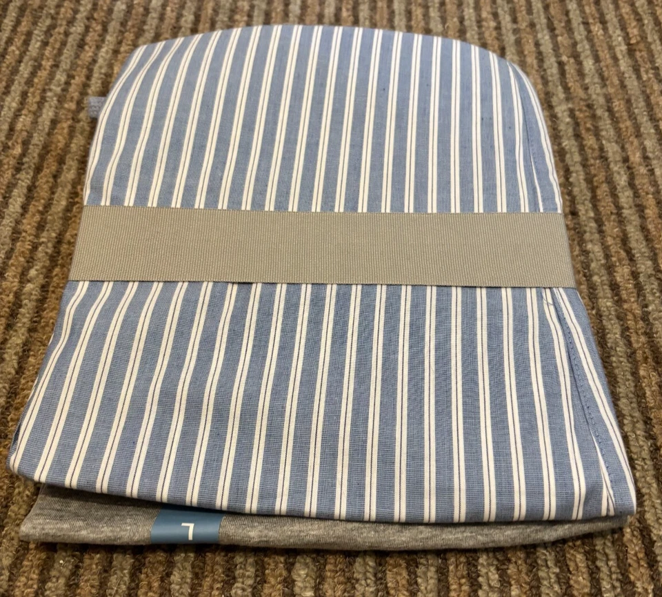 Primark Mens Pyjama Set Short Sleeve Top & Long Tie Waist Bottoms BNWT Grey/Blue - Image 3 of 4