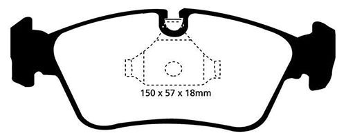 EBC GreenStuff Bremsbeläge vorne für BMW 325 3er 2.5 (E46) 2000-2007 DP21211 - Bild 2 von 2