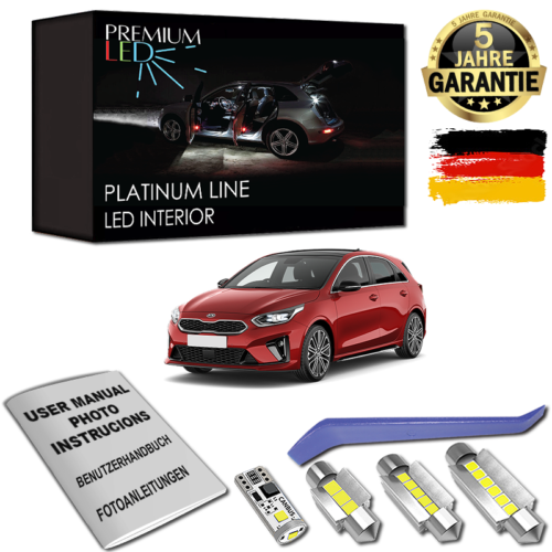 KIA Ceed LED Innenraumbeleuchtung Set Premium Kit 7 SMD Weiß 2018+ CD Proceed - Picture 1 of 12