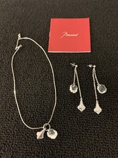 Silver Set And Baccarat Crystal Earrings Lot Price