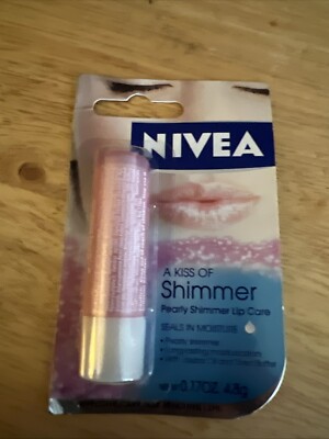 Nivea A Kiss of Shimmer Lip Care Stick-Pearly Shimmer  New/Sealed