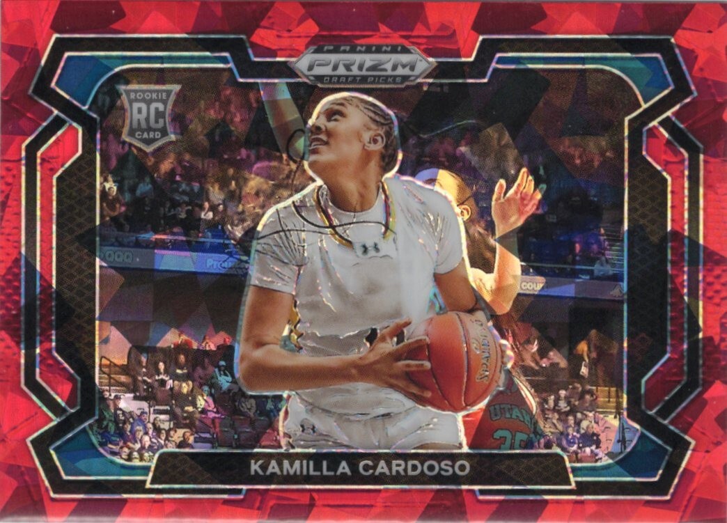 2024 Panini Prizm Draft Picks Kamilla Cardoso #59 Variation Red Cracked Ice